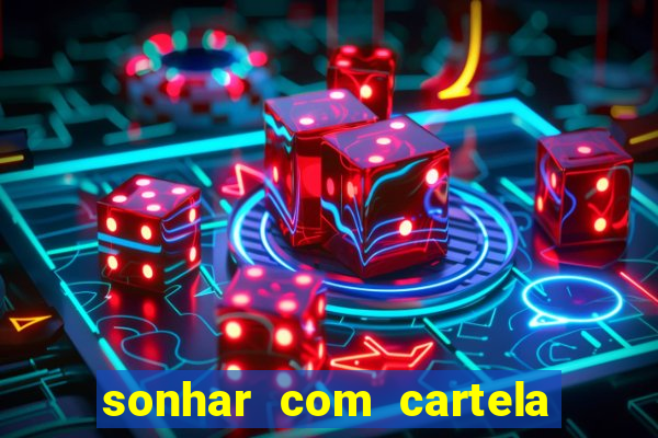 sonhar com cartela de bingo